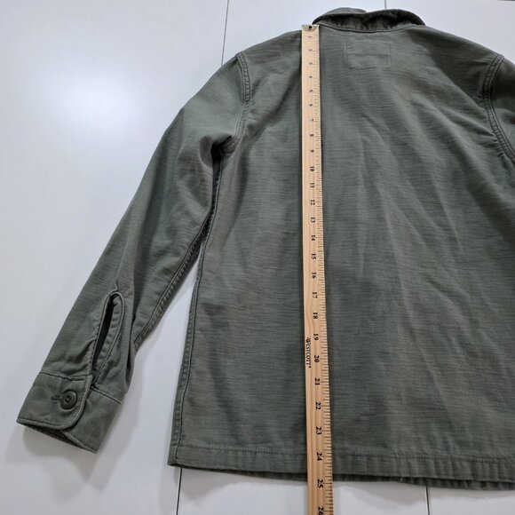 Levi's Army Shirt Jacket  Womens XS Military Green Wings Aztec Embroidery Hippie - Picture 8 of 16